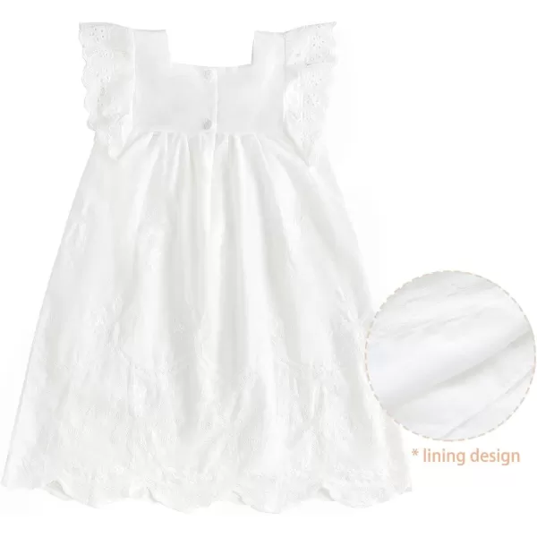 Simplee kids Baby Girls Casual Dress Toddler Smocking Dress Floral Print Sundress for Spring Summer 1-6 Years