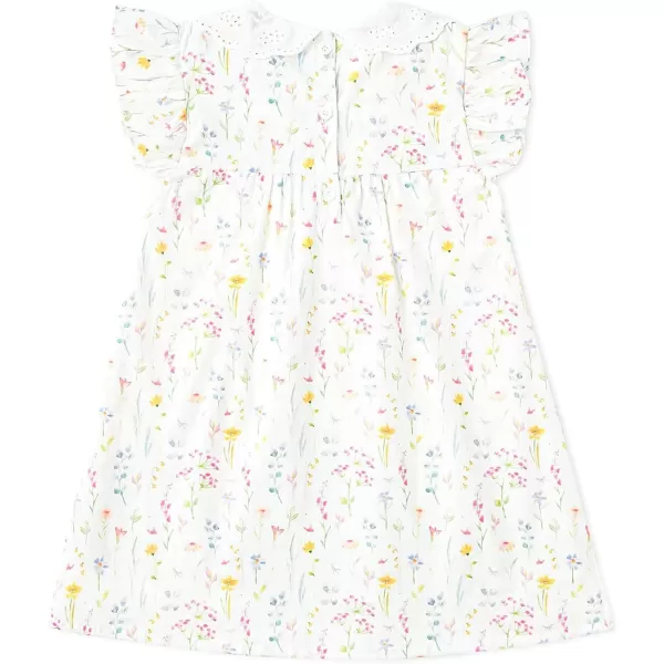 Simplee kids Baby Girls Casual Dress Toddler Smocking Dress Floral Print Sundress for Spring Summer 1-6 Years