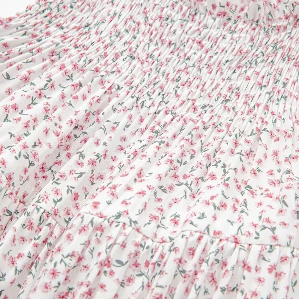 Simplee kids Baby Girls Casual Dress Toddler Smocking Dress Floral Print Sundress for Spring Summer 1-6 Years