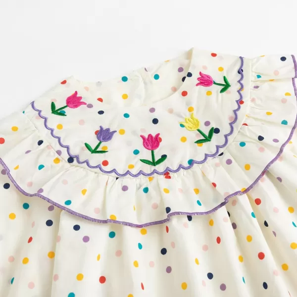 Simplee kids Baby Girls Casual Dress Toddler Smocking Dress Floral Print Sundress for Spring Summer 1-6 Years
