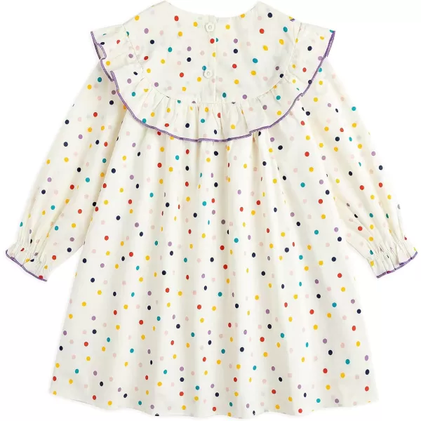 Simplee kids Baby Girls Casual Dress Toddler Smocking Dress Floral Print Sundress for Spring Summer 1-6 Years