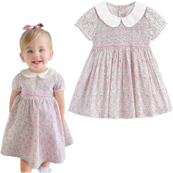 Simplee kids Baby Girls Casual Dresses Toddler Floral Dress Print Sundress Princess Dress