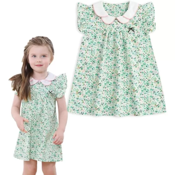 Simplee kids Baby Girls Casual Dresses Toddler Floral Dress Print Sundress Princess Dress