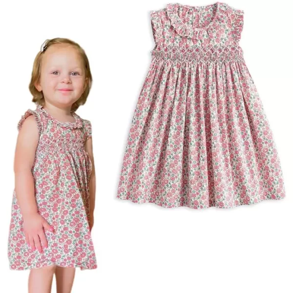 Simplee kids Baby Girls Casual Dresses Toddler Floral Dress Print Sundress Princess Dress