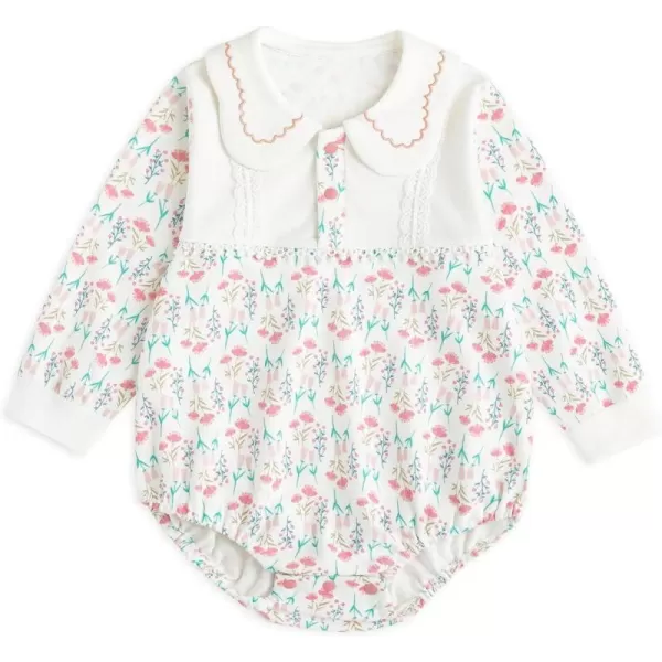 Simplee kids Baby Girl's Romper Jumpsuit Long Sleeves Onesies Bodysuits One Piece Outfits Clothesr for Spring Fall