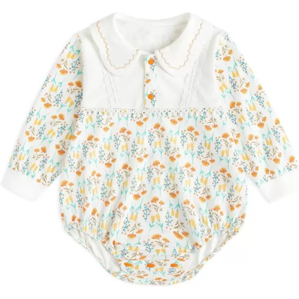Simplee kids Baby Girl's Romper Jumpsuit Long Sleeves Onesies Bodysuits One Piece Outfits Clothesr for Spring Fall