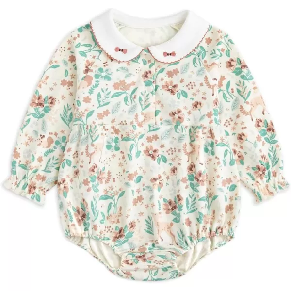 Simplee kids Baby Girl's Romper Jumpsuit Long Sleeves Onesies Bodysuits One Piece Outfits Clothesr for Spring Fall