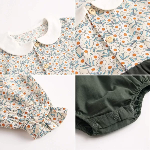Simplee kids Baby Girl's Romper Jumpsuit Long Sleeves Onesies Bodysuits One Piece Outfits Clothesr for Spring Fall