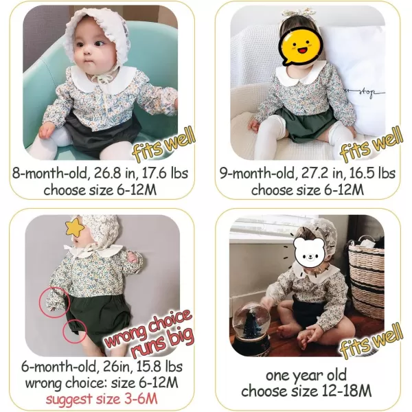 Simplee kids Baby Girl's Romper Jumpsuit Long Sleeves Onesies Bodysuits One Piece Outfits Clothesr for Spring Fall