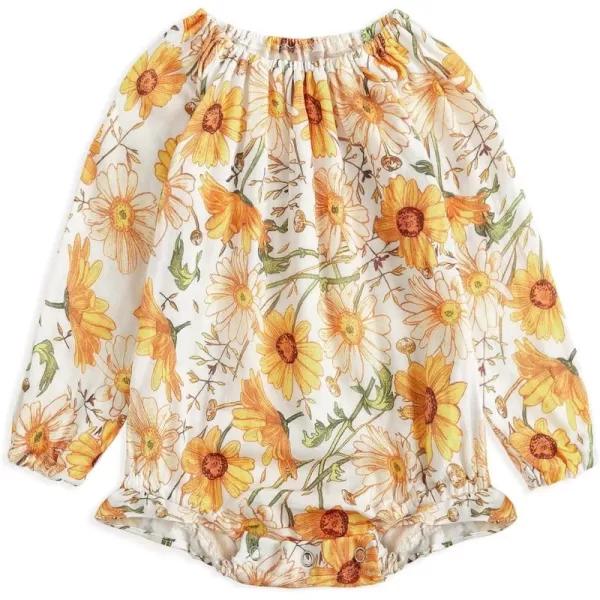 Simplee kids Baby Girls Summer Romper Onesie Infant Newborn Floral Ruffled Sleeveless Bodysuit for 3Month-2Years