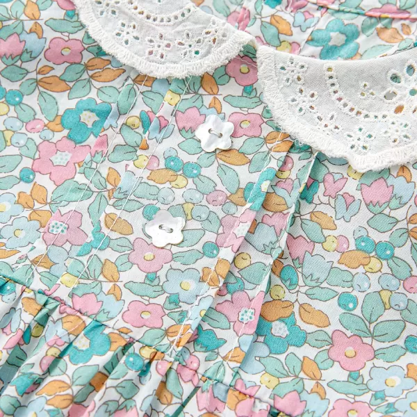Simplee kids Baby Girls Vintage Floral Romper Dress Infant Sleeveless One-Piece Jumpsuit Clothes for 6-24 Months