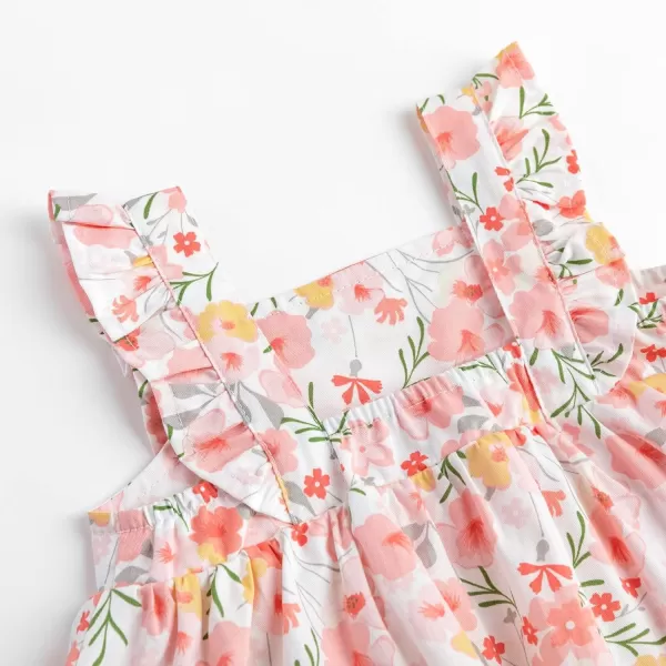 Simplee kids Baby Girls Vintage Floral Romper Dress Infant Sleeveless One-Piece Jumpsuit Clothes for 6-24 Months