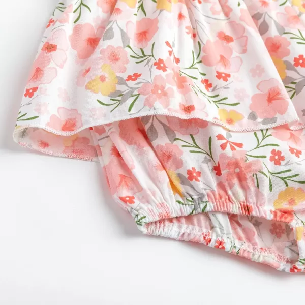 Simplee kids Baby Girls Vintage Floral Romper Dress Infant Sleeveless One-Piece Jumpsuit Clothes for 6-24 Months