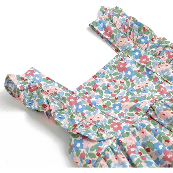 Simplee kids Baby Girls Vintage Floral Romper Dress Infant Sleeveless One-Piece Jumpsuit Clothes for 6-24 Months