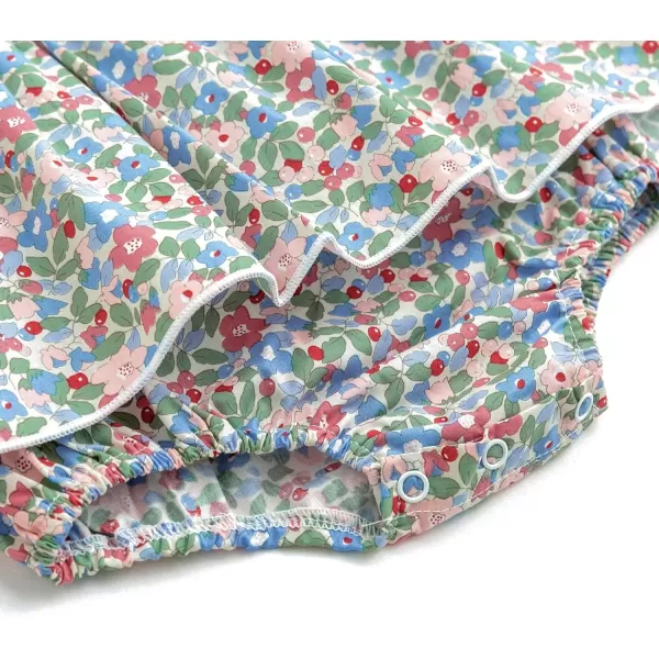 Simplee kids Baby Girls Vintage Floral Romper Dress Infant Sleeveless One-Piece Jumpsuit Clothes for 6-24 Months