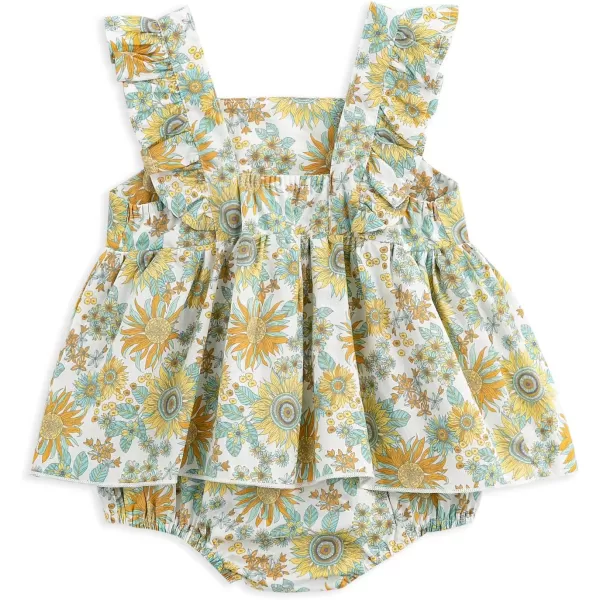 Simplee kids Baby Girls Vintage Floral Romper Dress Infant Sleeveless One-Piece Jumpsuit Clothes for 6-24 Months
