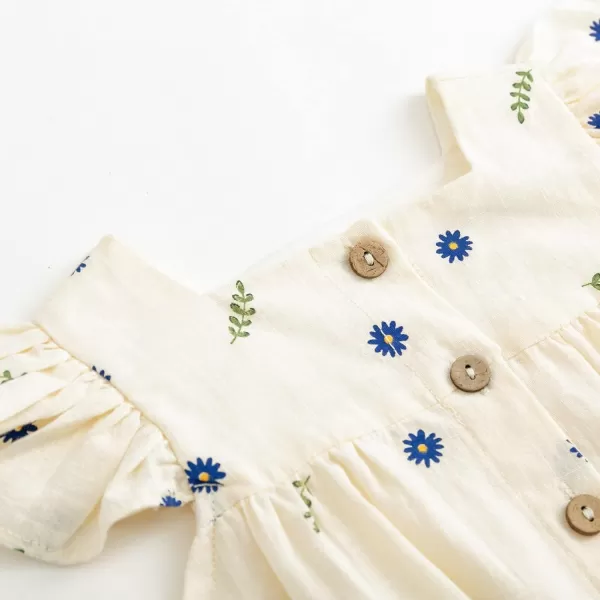 Simplee kids Baby Girls Vintage Floral Romper Dress Infant Sleeveless One-Piece Jumpsuit Clothes for 6-24 Months