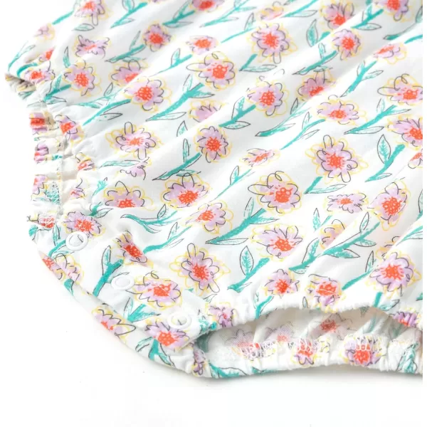 Simplee kids Baby Girls Vintage Floral Romper Dress Infant Sleeveless One-Piece Jumpsuit Clothes for 6-24 Months