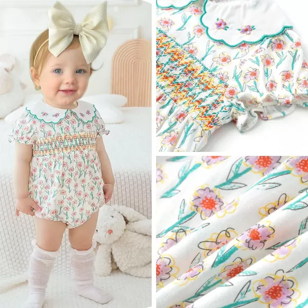 Simplee kids Baby Girls Vintage Floral Romper Dress Infant Sleeveless One-Piece Jumpsuit Clothes for 6-24 Months