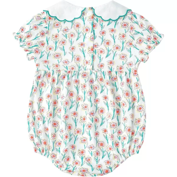 Simplee kids Baby Girls Vintage Floral Romper Dress Infant Sleeveless One-Piece Jumpsuit Clothes for 6-24 Months