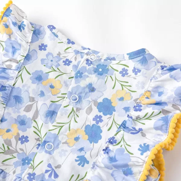 Simplee kids Baby Girls Vintage Floral Romper Dress Infant Sleeveless One-Piece Jumpsuit Clothes for 6-24 Months