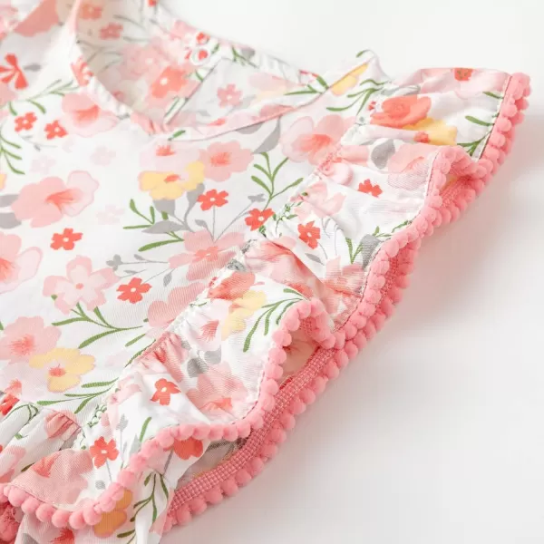 Simplee kids Baby Girls Vintage Floral Romper Dress Infant Sleeveless One-Piece Jumpsuit Clothes for 6-24 Months