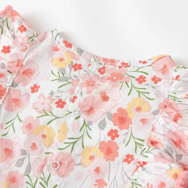 Simplee kids Baby Girls Vintage Floral Romper Dress Infant Sleeveless One-Piece Jumpsuit Clothes for 6-24 Months