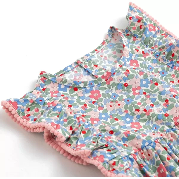 Simplee kids Baby Girls Vintage Floral Romper Dress Infant Sleeveless One-Piece Jumpsuit Clothes for 6-24 Months