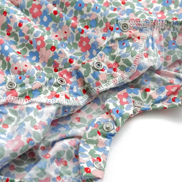 Simplee kids Baby Girls Vintage Floral Romper Dress Infant Sleeveless One-Piece Jumpsuit Clothes for 6-24 Months