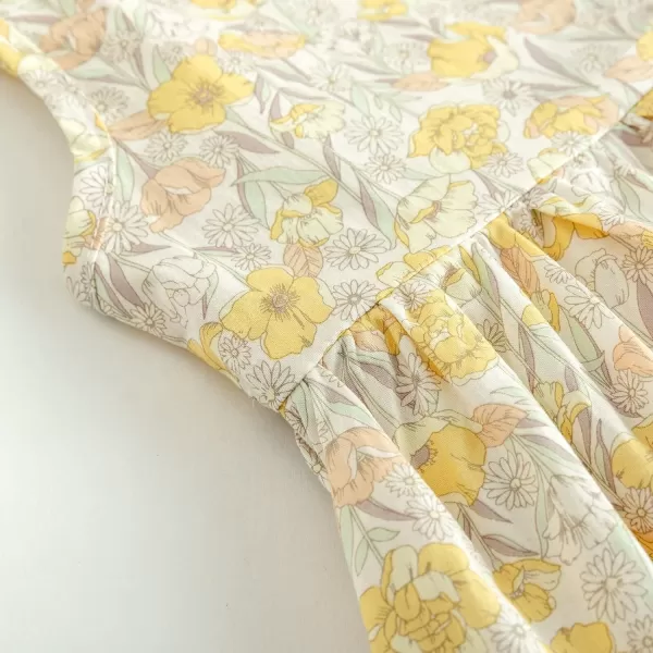 Simplee kids Baby Girls Vintage Floral Romper Dress Infant Sleeveless One-Piece Jumpsuit Clothes for 6-24 Months
