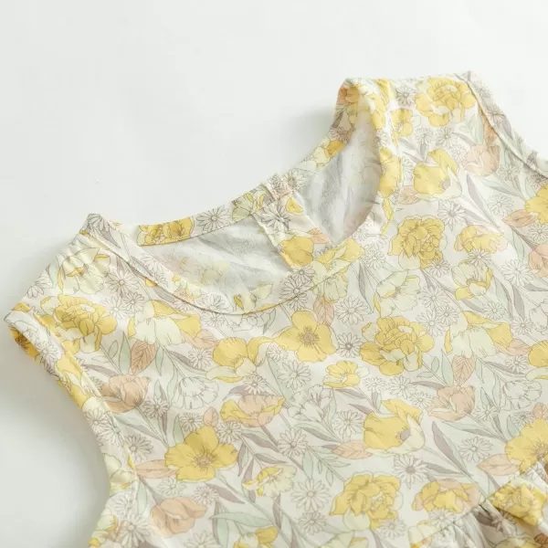 Simplee kids Baby Girls Vintage Floral Romper Dress Infant Sleeveless One-Piece Jumpsuit Clothes for 6-24 Months