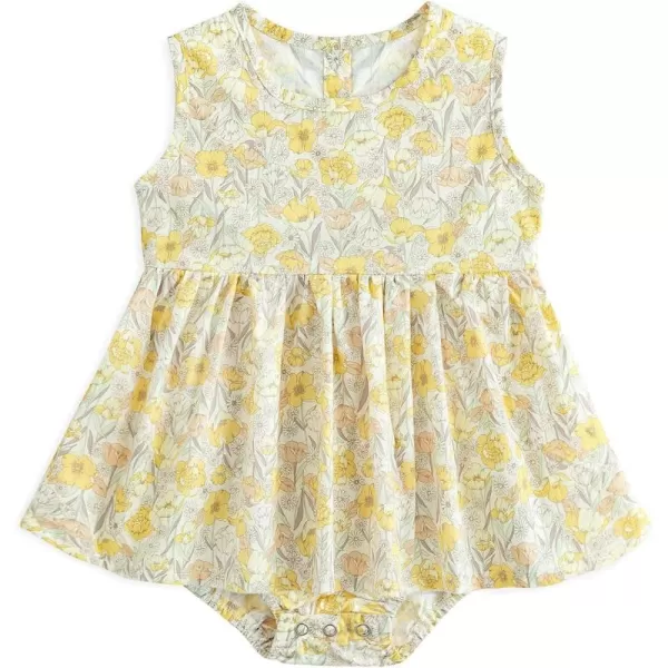 Simplee kids Baby Girls Vintage Floral Romper Dress Infant Sleeveless One-Piece Jumpsuit Clothes for 6-24 Months