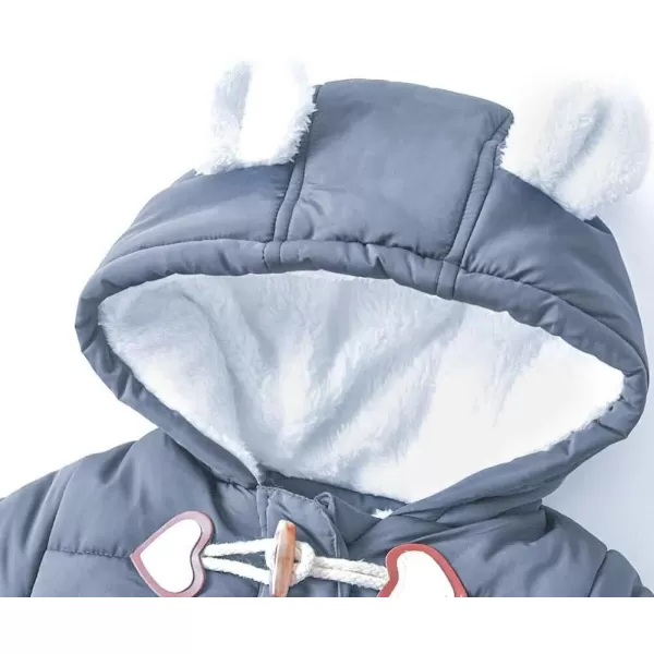 Simplee kids Baby Infant Boys Girls Snowsuit Winter Hooded Footed Warm Jumpsuit Outerwear with Gloves for 3-24 Months