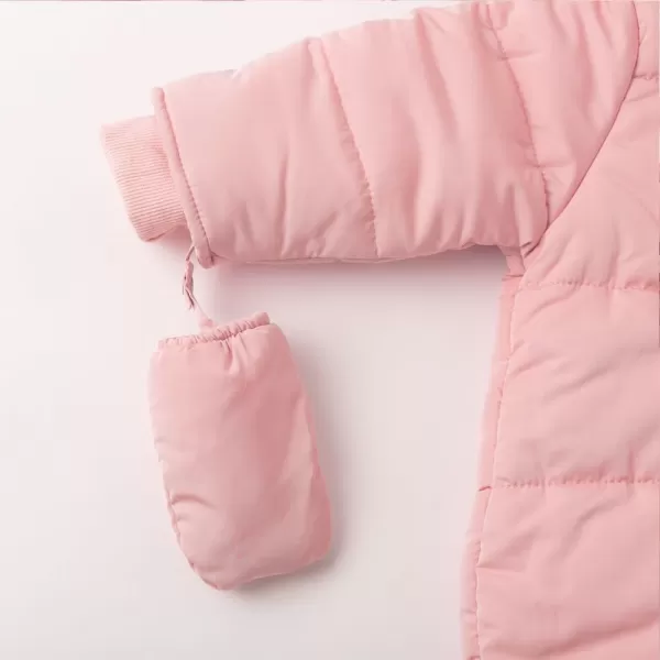 Simplee kids Baby Infant Boys Girls Snowsuit Winter Hooded Footed Warm Jumpsuit Outerwear with Gloves for 3-24 Months