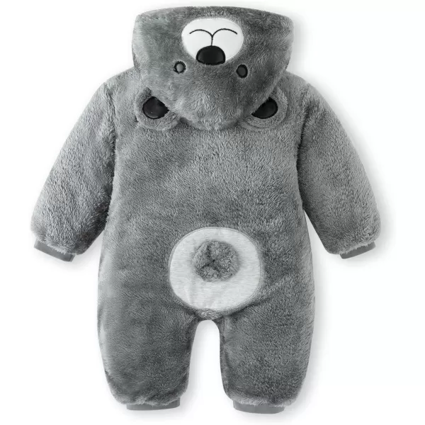 Simplee kids Baby Infant Boys Girls Snowsuit Winter Hooded Footed Warm Jumpsuit Outerwear with Gloves for 3-24 Months