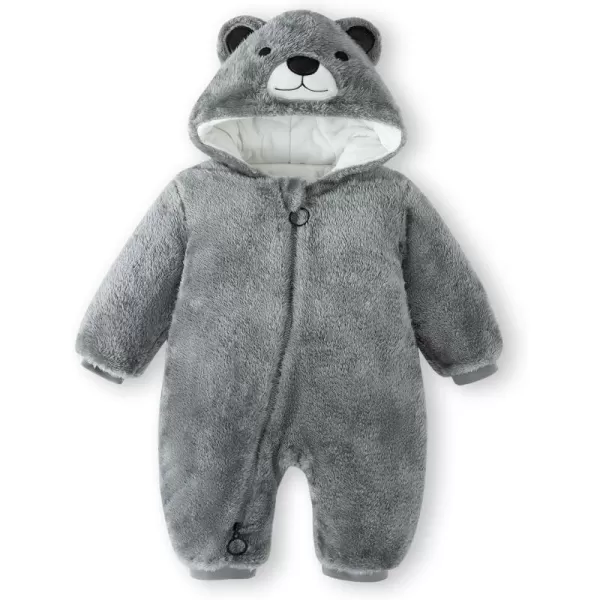 Simplee kids Baby Infant Boys Girls Snowsuit Winter Hooded Footed Warm Jumpsuit Outerwear with Gloves for 3-24 Months