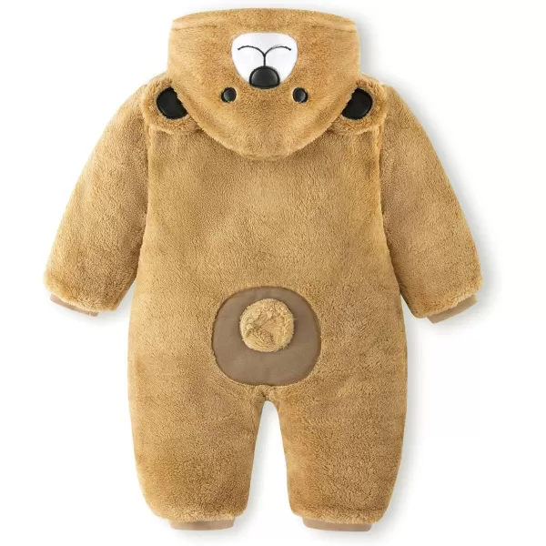 Simplee kids Baby Infant Boys Girls Snowsuit Winter Hooded Footed Warm Jumpsuit Outerwear with Gloves for 3-24 Months