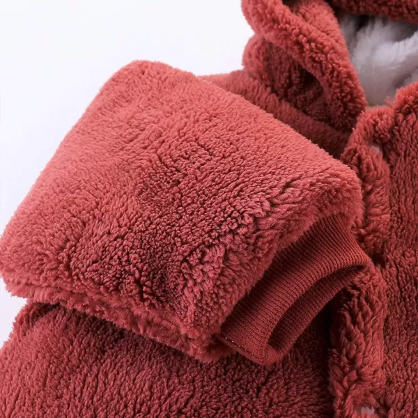 Simplee kids Baby Infant Boys Girls Snowsuit Winter Hooded Footed Warm Jumpsuit Outerwear with Gloves for 3-24 Months
