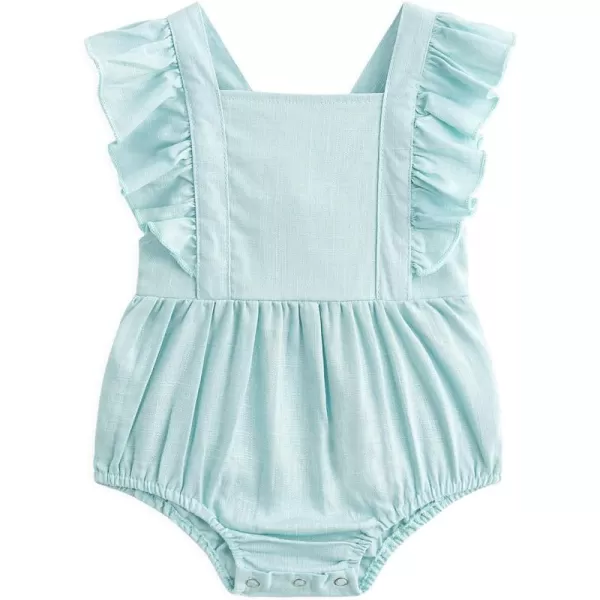 Simplee kids Baby Onesies Unisex Cotton Linen Handmade Romper Jumpsuit Solid Color Long Sleeve Jumpsuit