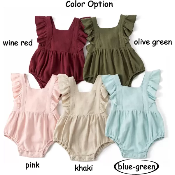 Simplee kids Baby Onesies Unisex Cotton Linen Handmade Romper Jumpsuit Solid Color Long Sleeve Jumpsuit