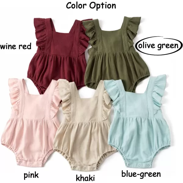 Simplee kids Baby Onesies Unisex Cotton Linen Handmade Romper Jumpsuit Solid Color Long Sleeve Jumpsuit