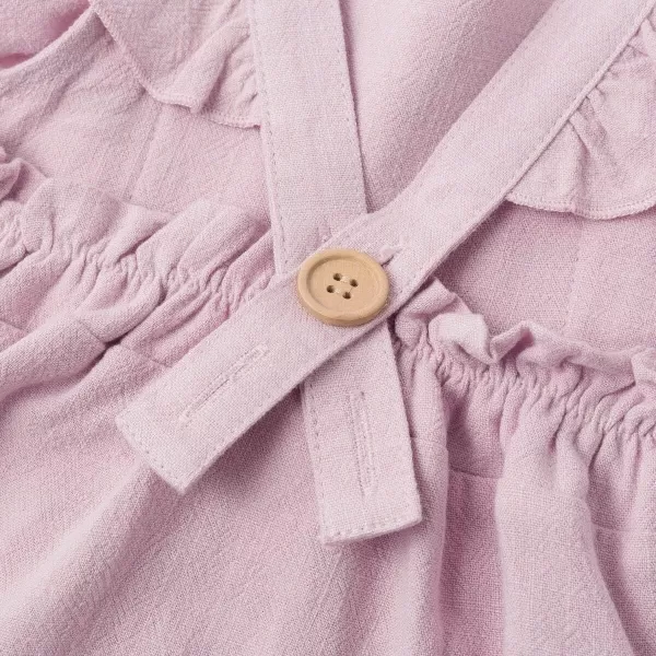 Simplee kids Baby Onesies Unisex Cotton Linen Handmade Romper Jumpsuit Solid Color Long Sleeve Jumpsuit