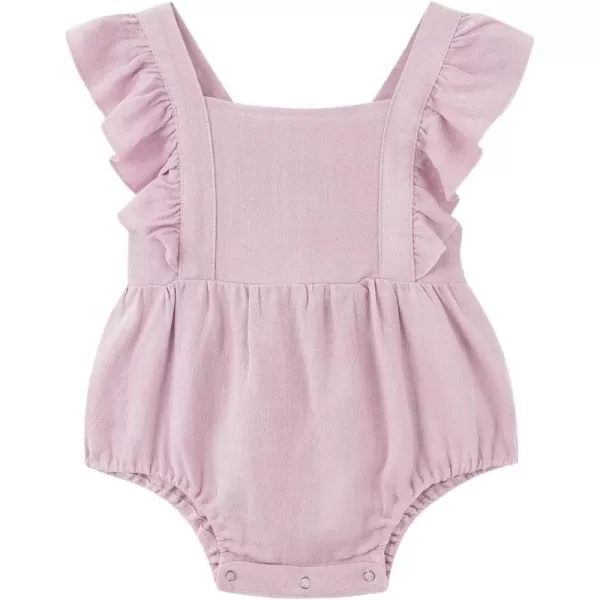 Simplee kids Baby Onesies Unisex Cotton Linen Handmade Romper Jumpsuit Solid Color Long Sleeve Jumpsuit