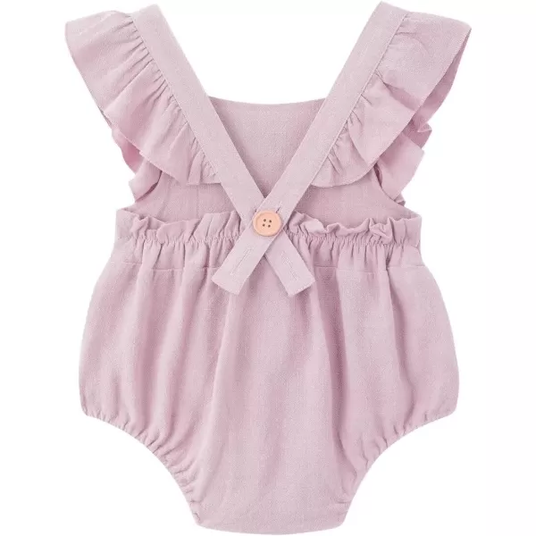Simplee kids Baby Onesies Unisex Cotton Linen Handmade Romper Jumpsuit Solid Color Long Sleeve Jumpsuit