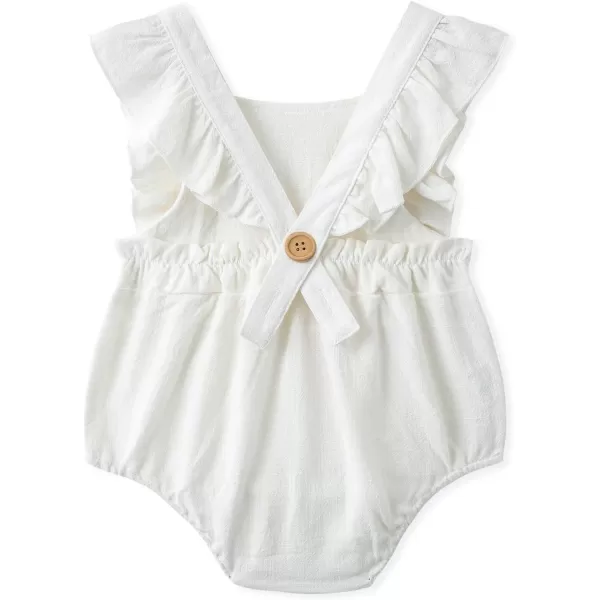 Simplee kids Baby Onesies Unisex Cotton Linen Handmade Romper Jumpsuit Solid Color Long Sleeve Jumpsuit