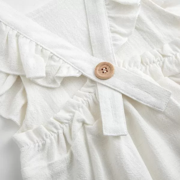 Simplee kids Baby Onesies Unisex Cotton Linen Handmade Romper Jumpsuit Solid Color Long Sleeve Jumpsuit