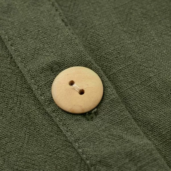 Simplee kids Baby Onesies Unisex Cotton Linen Handmade Romper Jumpsuit Solid Color Long Sleeve Jumpsuit