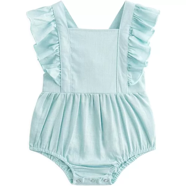 Simplee kids Baby Onesies Unisex Cotton Linen Handmade Romper Jumpsuit Solid Color Long Sleeve Jumpsuit
