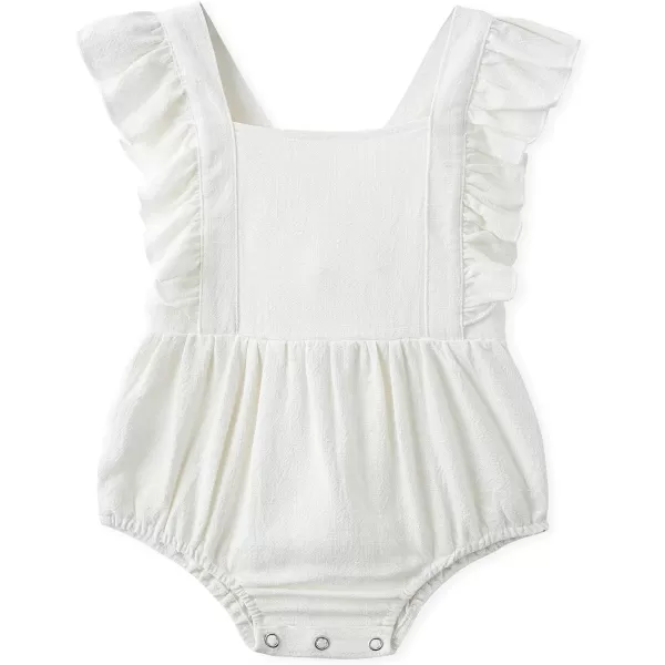 Simplee kids Baby Onesies Unisex Cotton Linen Handmade Romper Jumpsuit Solid Color Long Sleeve Jumpsuit