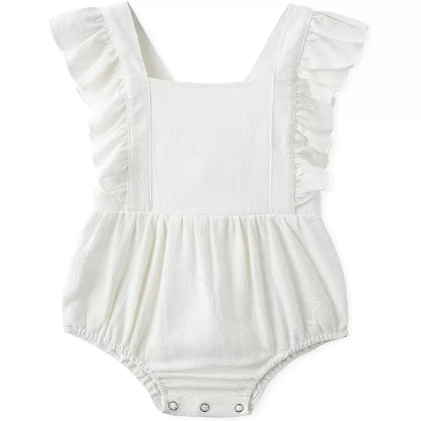Simplee kids Baby Onesies Unisex Cotton Linen Handmade Romper Jumpsuit Solid Color Long Sleeve Jumpsuit